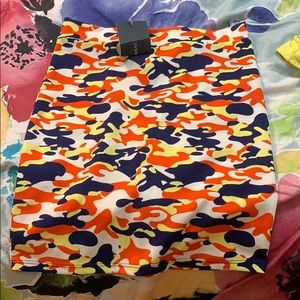 Colorful camo skirt